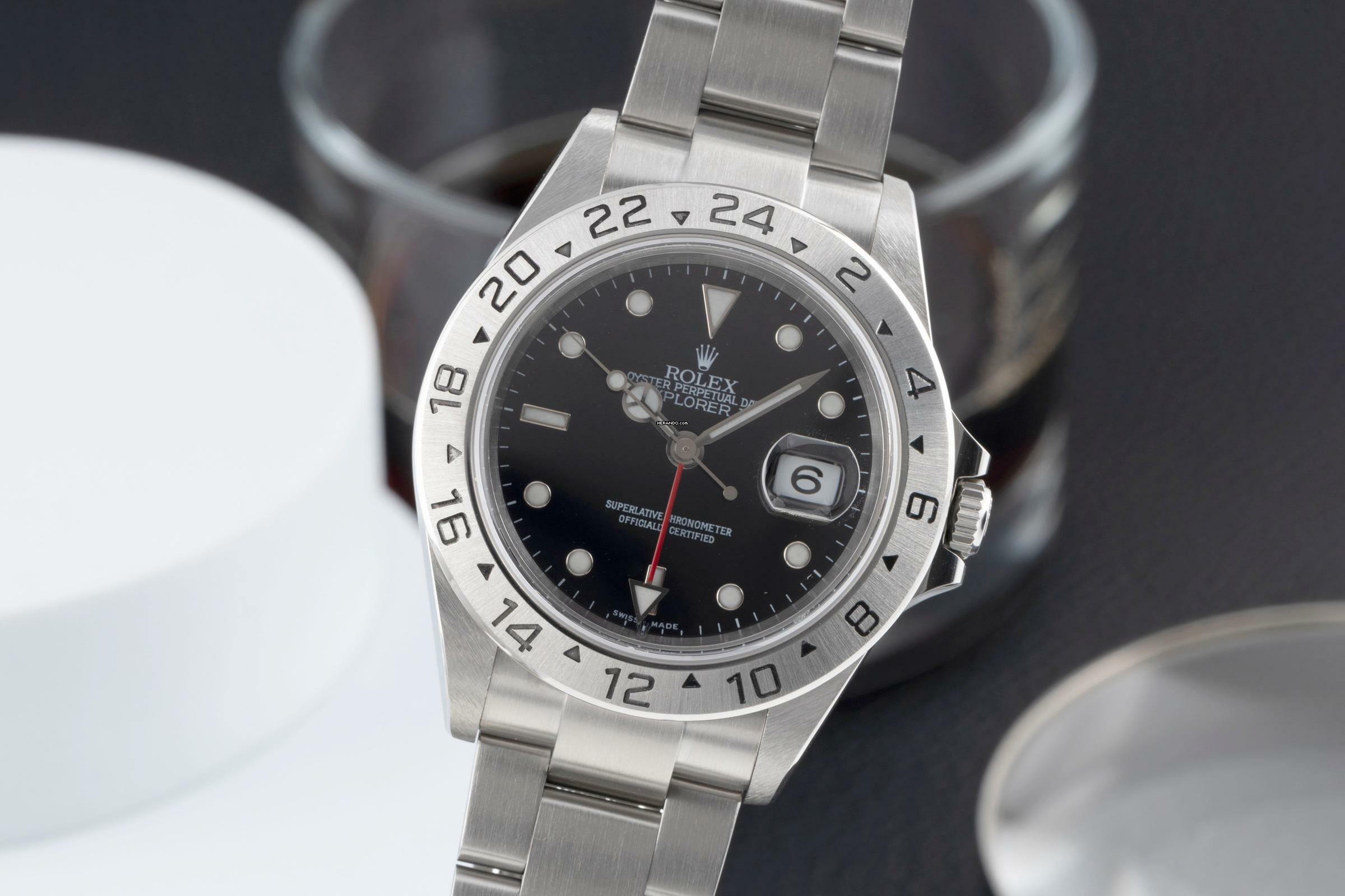  Rolex Explorer II Black Dial Edelstahl Automatik Herrenuhr Ref. 16570T Z-Serie 