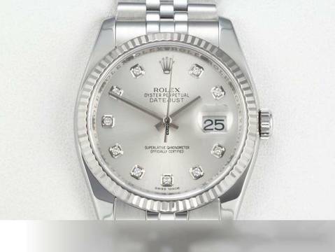  Rolex Datejust 36 36mm 116234 2011 Stahl Weissgold 750 Diamanten Automatik Stainless Steel 18kt White Gold Jubilé-band Chronometer Oyster 