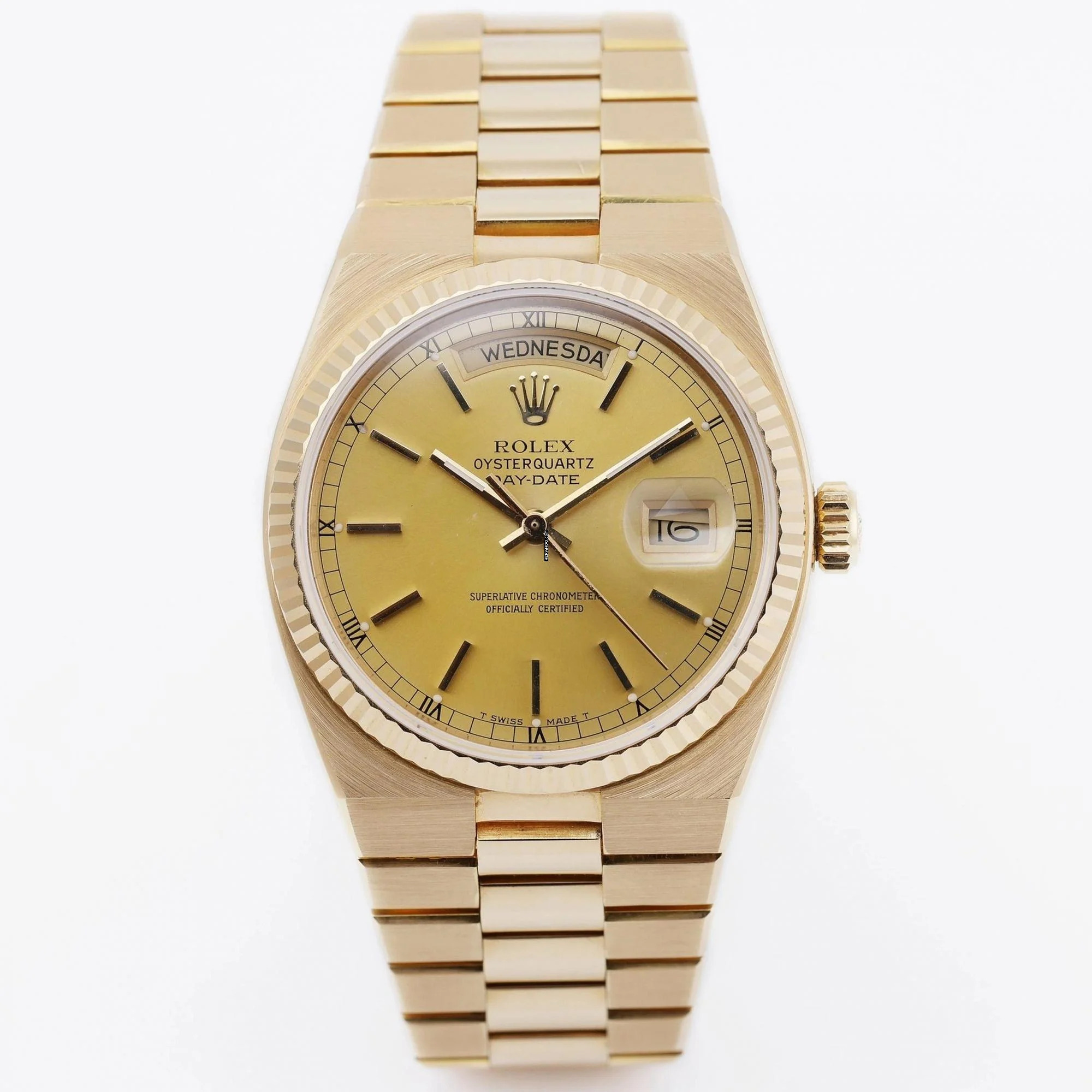 Rolex Day-Date Oysterquartz In 18k Yellow Gold - 19018 1983