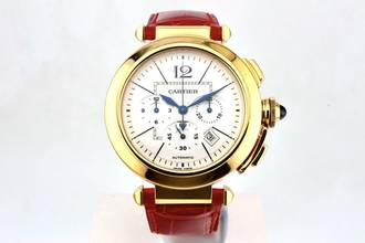 Thumbnail von Cartier Pasha Chronograph 42mm - Yellow Gold - With Box And Papers 2861 2009