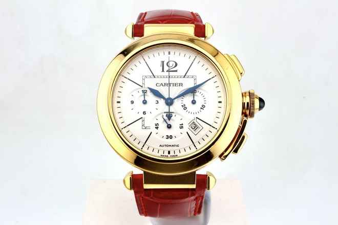  Cartier Pasha Chronograph 42mm - Yellow Gold - With Box And Papers 2861 2009 