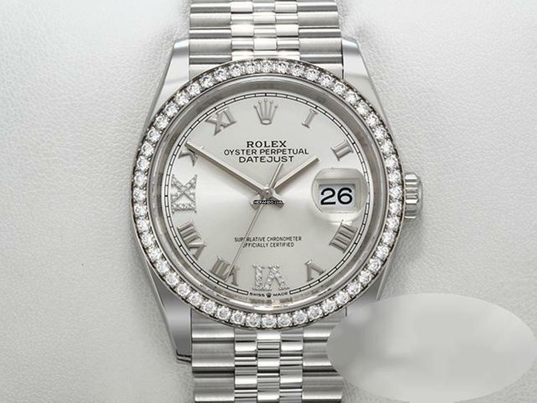 Rolex Datejust 36 126284 Rbr 2020 Lc100 Stahl Weissgold 750 Diamanten Automatik