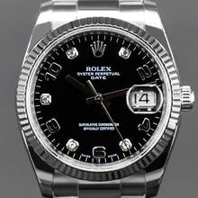 Thumbnail von Rolex Oyster Perpetual Date Black Diamond Dial Fullset LC EU