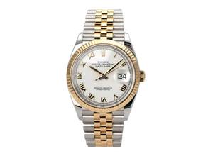 Thumbnail von Rolex Datejust 36 Edelstahl Gelbgold 126233 Weiß Römisch Jubile-Band