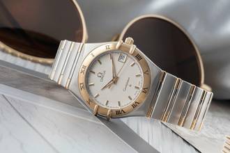 Thumbnail von Omega Constellation Quartz Stahl / Gold Quarz Herrenuhr Ref. 1312.30.00 B&P 1998