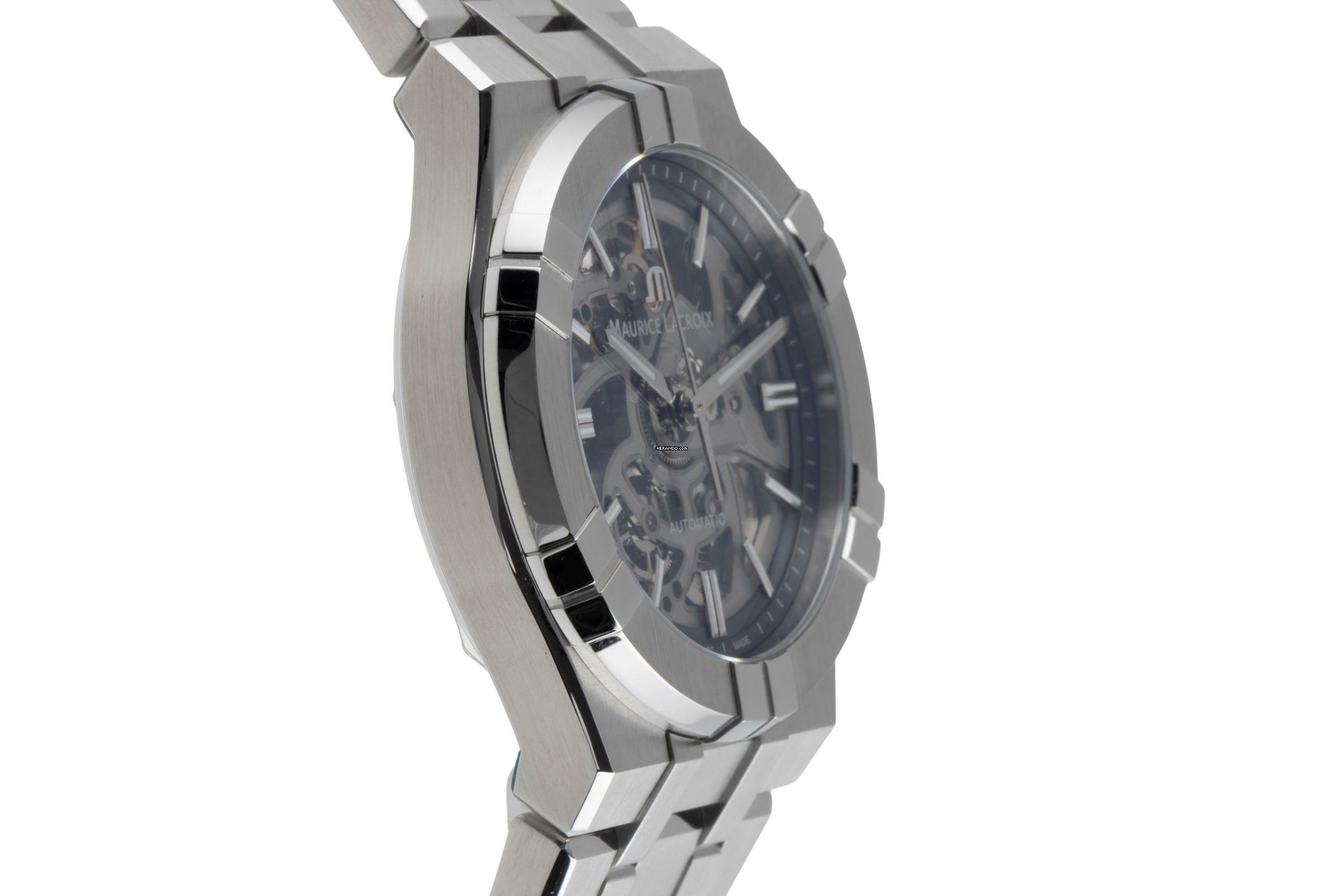 Thumbnail von Maurice Lacroix AIKON Skeleton Stahl Automatik Ref Al6007-SS002-030-1 B&P 2024