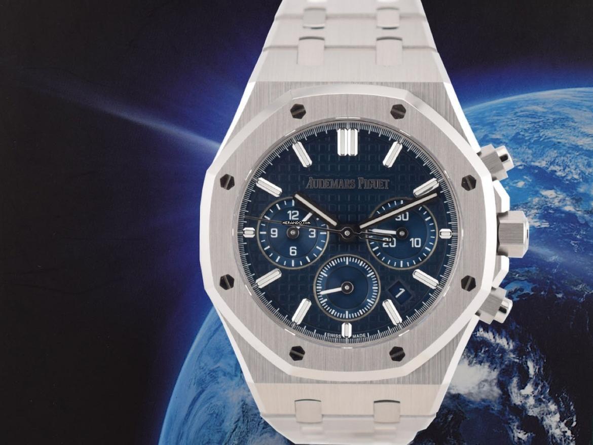 Audemars Piguet Royal Oak Chronograph 26715st Chronograph 38mm Blue Dial - New 