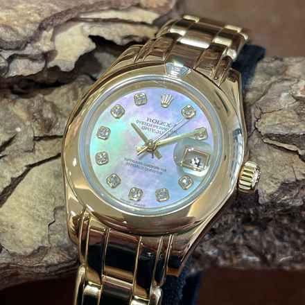  Rolex Lady-Datejust Pearlmaster Perlmutt Diamanten Blatt - Ref. 69328 