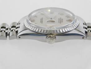 Thumbnail von Rolex Datejust 36 Stahl 36 mm Sammler Full Set von 1978 mit Jubiläumsblatt rare arabic special Dial Box & Papers