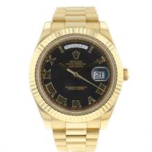 Thumbnail von Rolex Day-Date II Yellow Gold Black Roman Dial