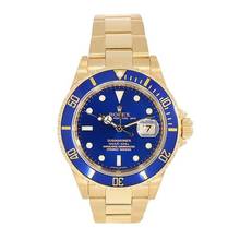 Thumbnail von Rolex Submariner Date Armbanduhr Submariner Date Automatik 16618 aus 750 Gelbgold Fullset