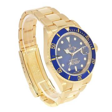  Rolex Submariner Date Armbanduhr Submariner Date Automatik 16618 aus 750 Gelbgold Fullset 