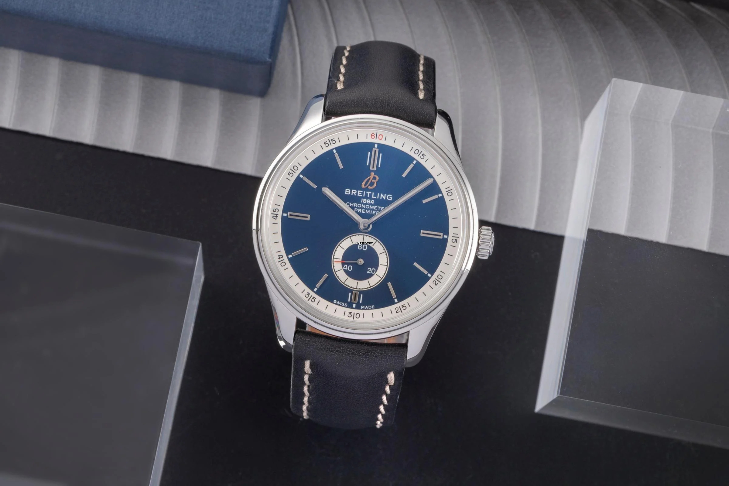 Breitling Premier Stahl Automatik Herrenuhr Ref A37340351C1P2 Box & Papiere 2018