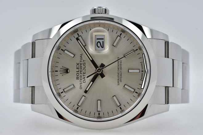  Rolex Datejust 36 Oyster Perpetual Datejust Silver Dial Oyster Bracelet 126200 Full Set 