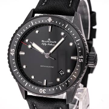 Blancpain Fifty Fathoms Bathyscaphe Black 43 – 5000-0130-B52A – like NEW – 2023 Full Set 