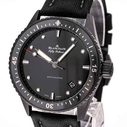  Blancpain Fifty Fathoms Bathyscaphe Black 43 – 5000-0130-B52A – like NEW – 2023 Full Set 