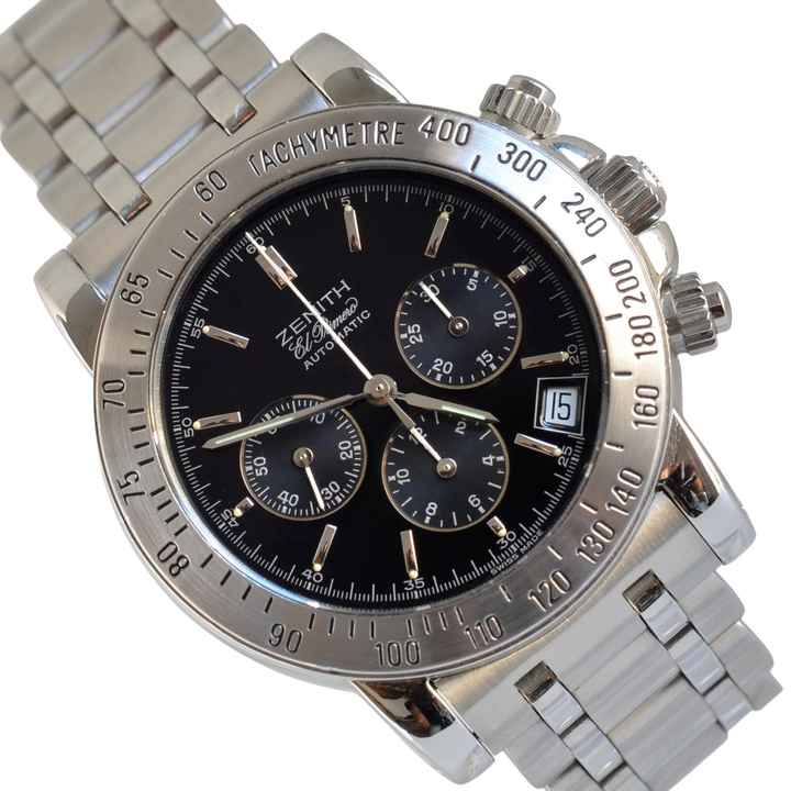  Zenith El Primero Chronograph Rainbow chronograph black dial 1998 Full Set 