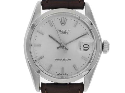  Rolex Oysterdate Precision open 6/9 Ref.6466 1973 original Box sehr gut Vintage 