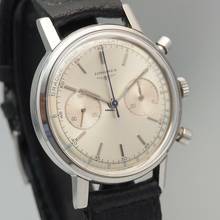 Thumbnail von Longines Chronograph 30CH Vintage PULSATIONS Dial 1950 Stahl/Leder 7413/9 Rare Gradue Pour 30 Pulsations