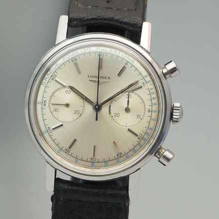  Longines Chronograph 30CH Vintage PULSATIONS Dial 1950 Stahl/Leder 7413/9 Rare Gradue Pour 30 Pulsations 