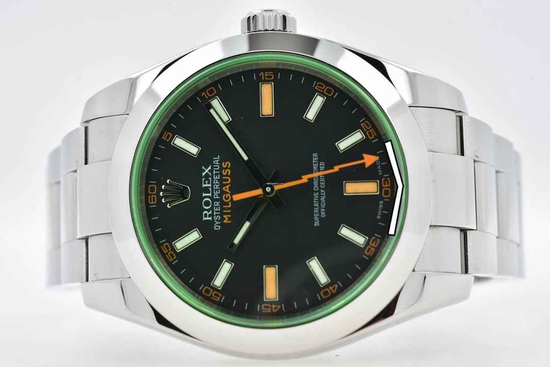  Rolex Milgauss 116400GV Green Rolex Service 02/2025 