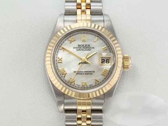  Rolex Lady-Datejust Edelstahl Gelbgold 750 Perlmutt Automatik Gold Stahl Damen 