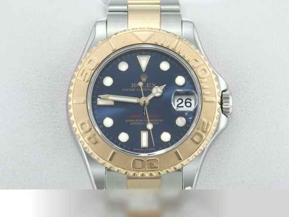  Rolex Yacht-Master 35mm 168623 2016 Edelstahl Gelbgold 750 Automatik Stainless Steel Gold Oyster-band Chronometer Blue Dial 