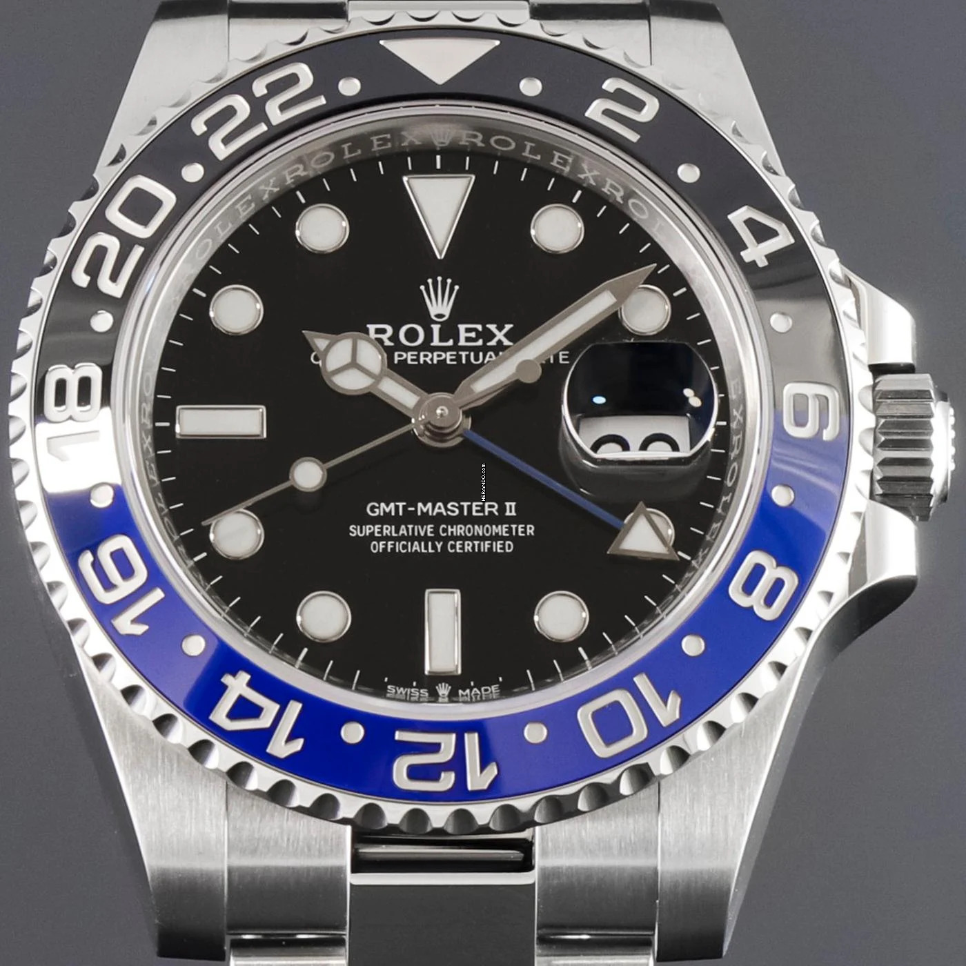  Rolex GMT-Master II Batman LC 100 Fullset inkl. Erstkaufrechnung 