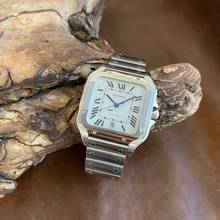 Thumbnail von Cartier Santos Santos de Cartier - FULLSET 2021 - UNPOLIERT - Ref. WSSA0018 unpolished - two bracelets