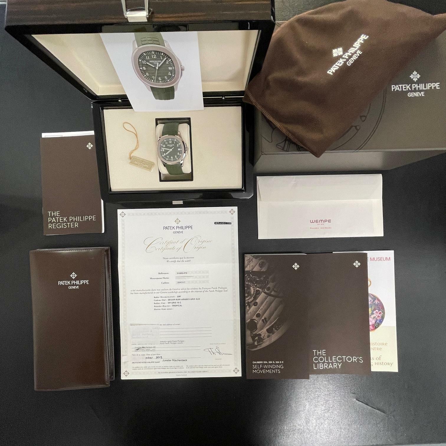 Thumbnail von Patek Philippe Aquanaut Aquanaut Green - FULLSET 2019 - UNGETRAGEN - Ref. 5168G-010