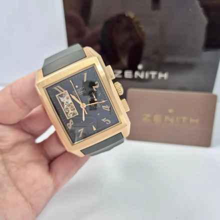  Zenith Port Royal Open Heart Chronograph Ouro Rosé 36x48mm Automático Completo 