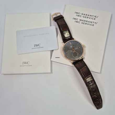  IWC Portofino Handaufzug 8 Days Ouro Rosé 45mm Corda Completo 