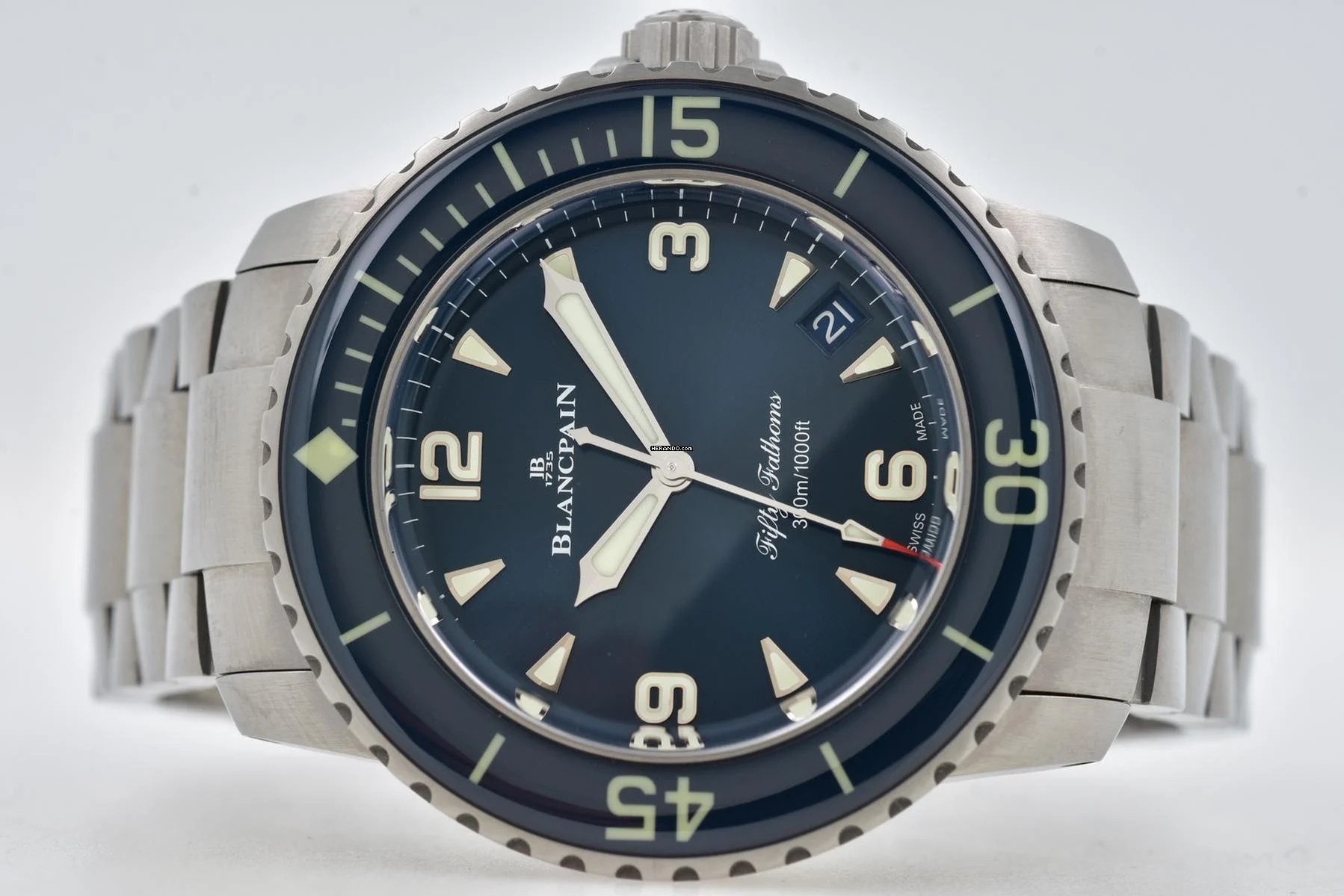  Blancpain Fifty Fathoms Titanium Blue Dial 5010-12B40-98S 