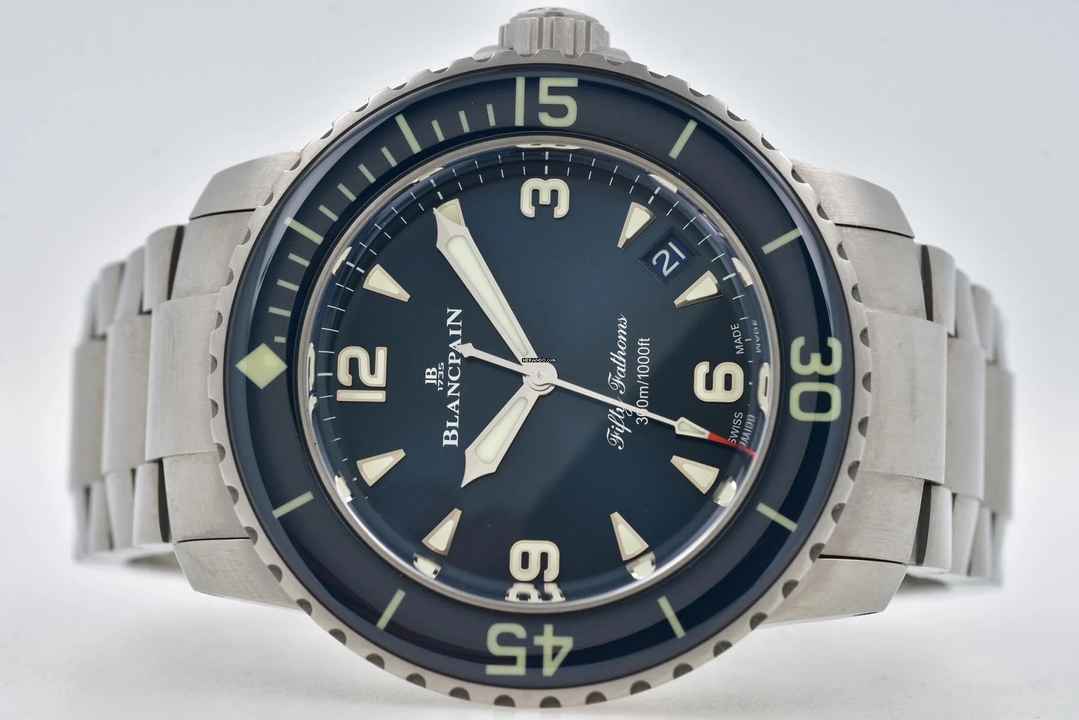  Blancpain Fifty Fathoms Titanium Blue Dial 5010-12B40-98S 
