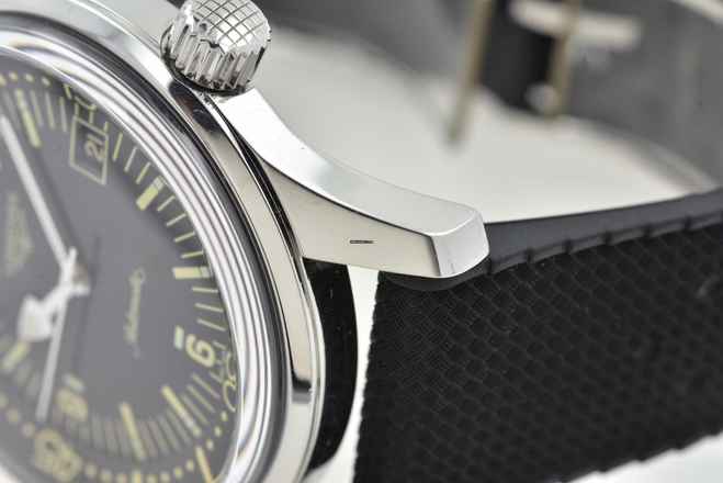  Longines Legend Diver Heritage Legend Diver L37744509 Black Dial Rubber strap 