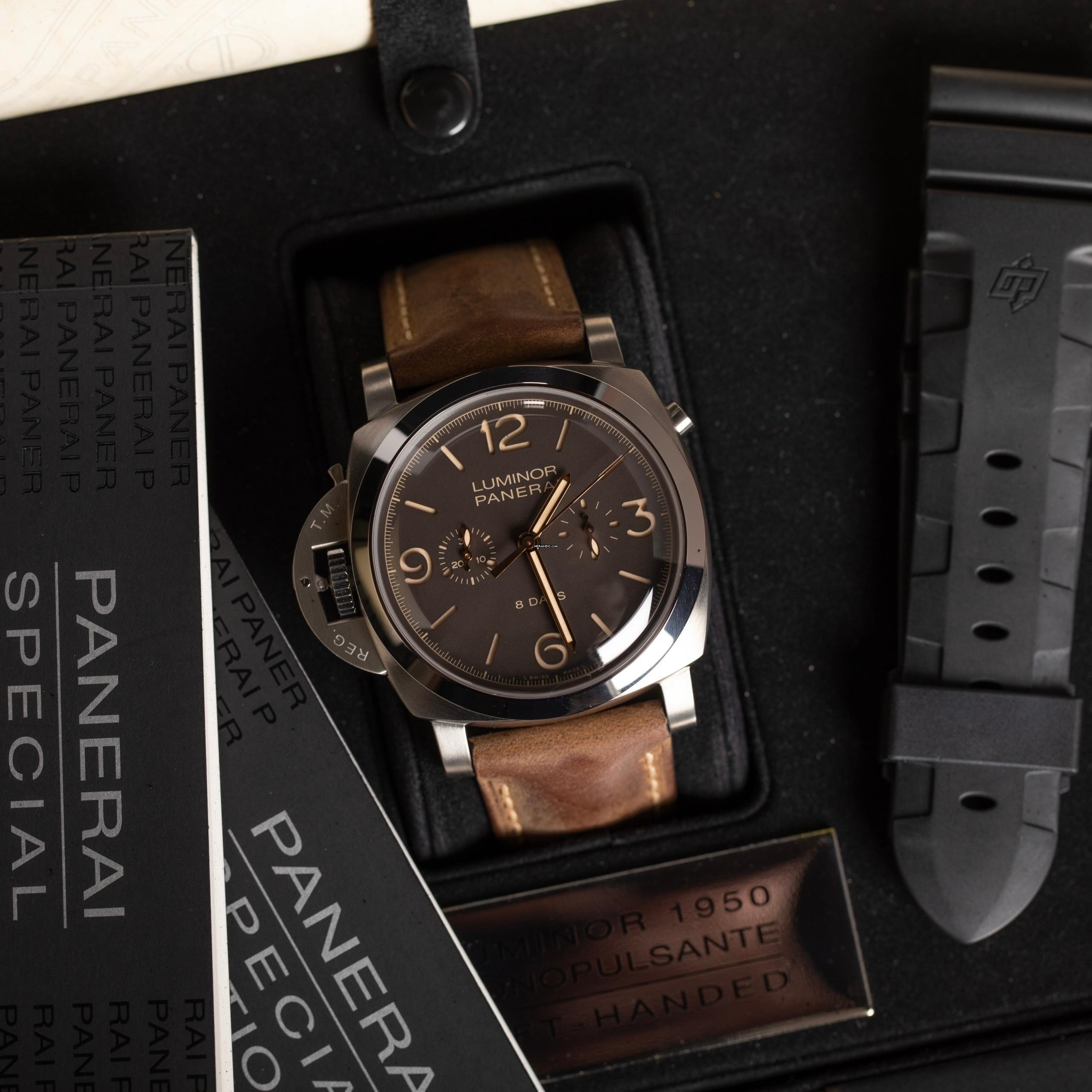 Panerai Luminor 1950 Chrono Left-handed 8 Monopulsante Full Set,Limited to 300 Pieces
