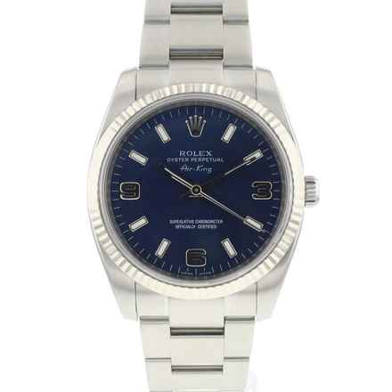  Rolex Air King Fluted Blue Dial 
