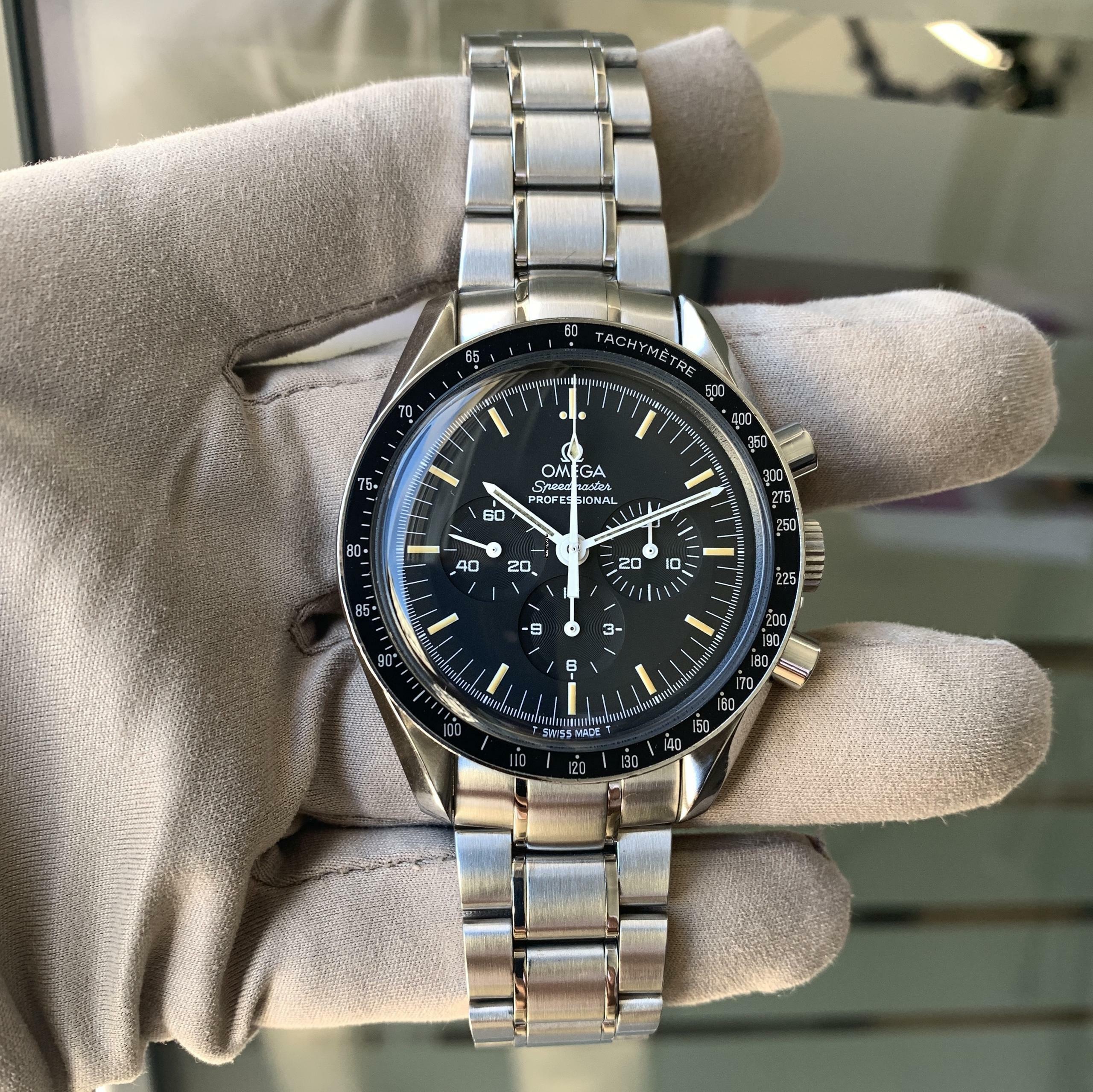 Thumbnail von Omega Speedmaster Professional Moonwatch black dial 1997 Full Set