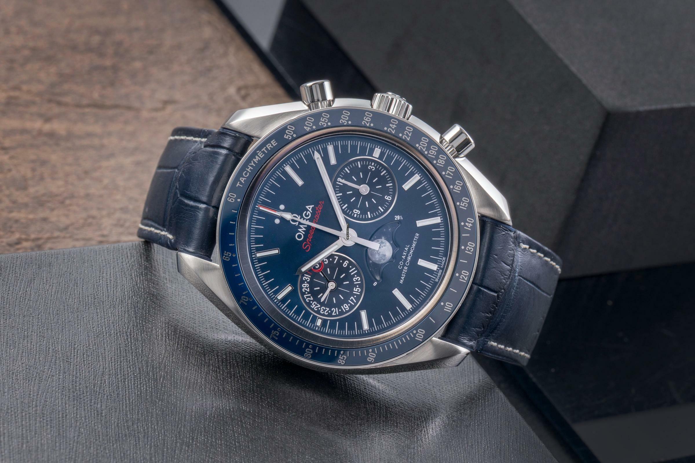 Thumbnail von Omega Speedmaster Moonphase Mondphase Chronograph Co-Axial 304.33.44.52.03.001 B&P 2022