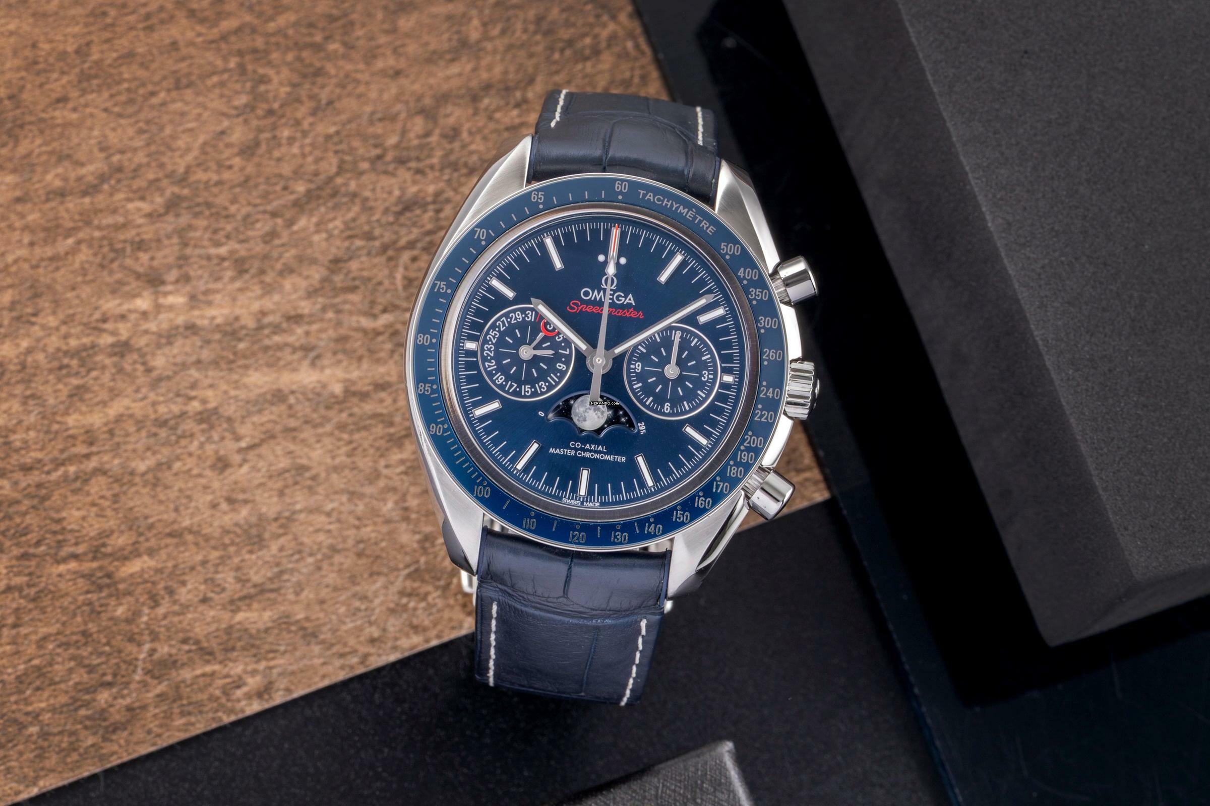 Thumbnail von Omega Speedmaster Moonphase Mondphase Chronograph Co-Axial 304.33.44.52.03.001 B&P 2022