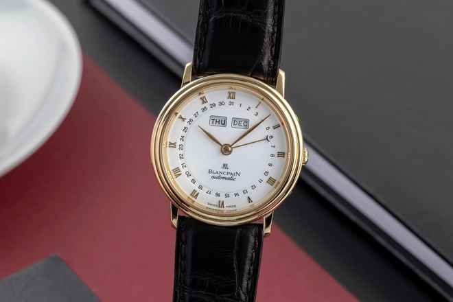  Blancpain Villeret 18k (0,750) Gold Automatik Herren Ref. 6695-1418 Papiere 1999 