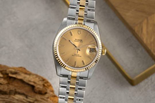  Tudor Prince Date Stahl / Gold Gold Dial Automatik Ref. 74033 Papiere 2024 