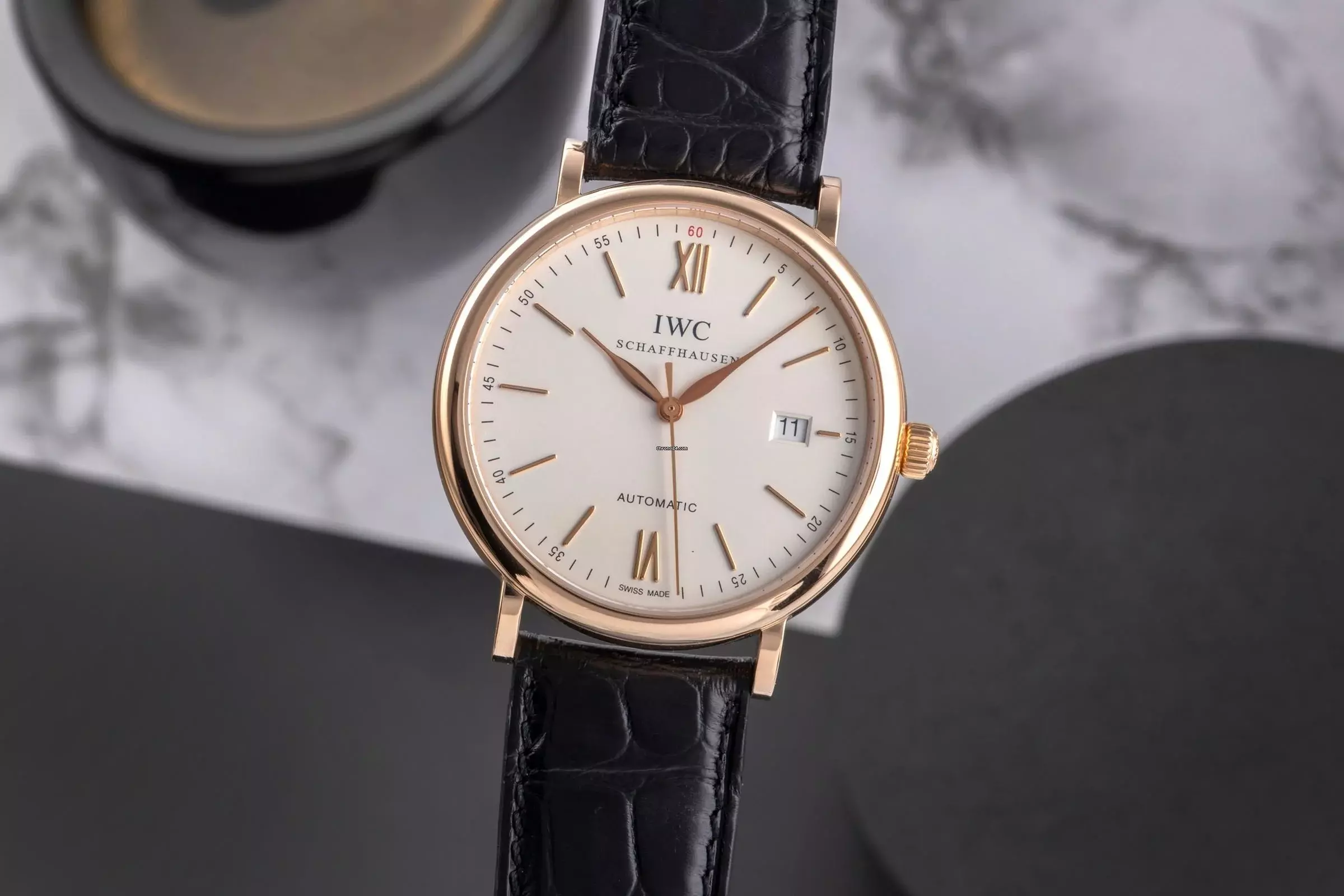  IWC Portofino Automatic Schaffhausen Portofino 18K Gold (0,750) Automatik Ref. IW356504 B&P 2012 