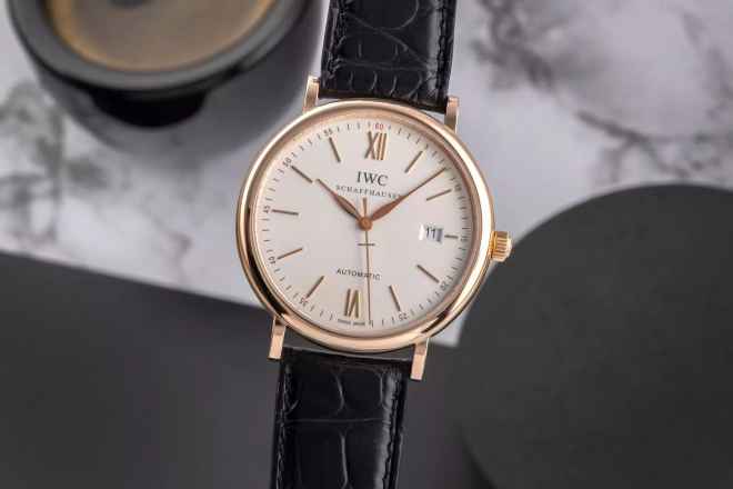  IWC Portofino Automatic Schaffhausen Portofino 18K Gold (0,750) Automatik Ref. IW356504 B&P 2012 