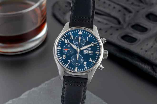  IWC Fliegeruhr Chronograph Le Petit Prince Stahl Automatik Ref IW377714 B&P 2017 