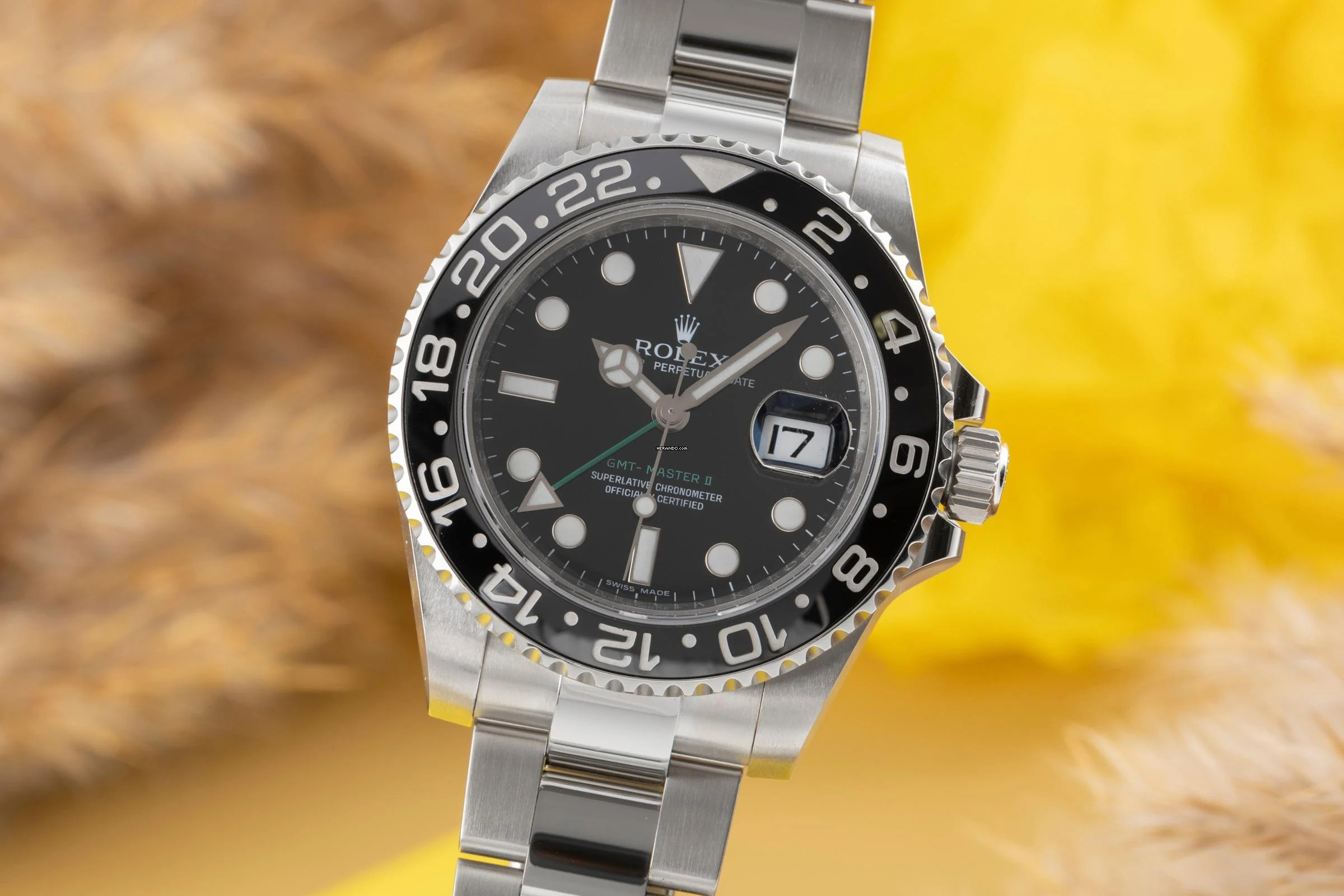 Rolex GMT-Master II Oyster Edelstahl Automatik Herrenuhr Ref. 116710LN V-Serie