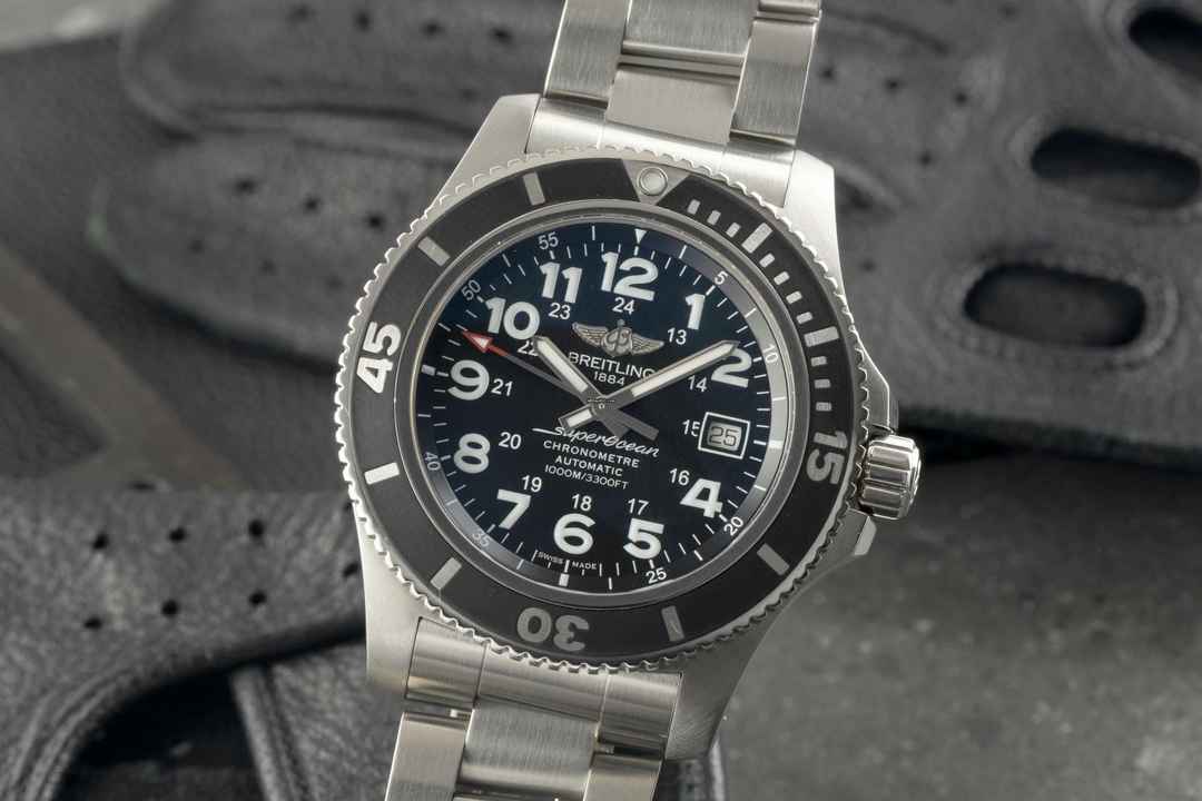  Breitling Superocean II 44 Black Automatik Stahl Ref. A17392D7/BD68 B&P 2017 