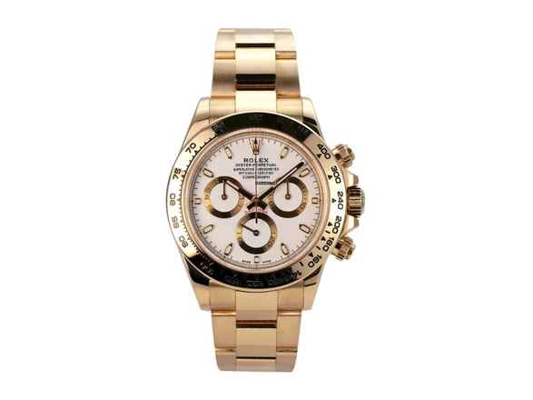  Rolex Daytona Cosmograph Daytona 18 kt Gelbgold 116508 Weiß Index 