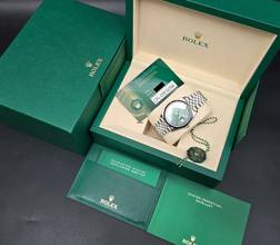 Thumbnail von Rolex Datejust 36 36mm 126234 Mint Green - Jubilee Bracelet Full Stickers Unworn/New condition Full Set 9/2025