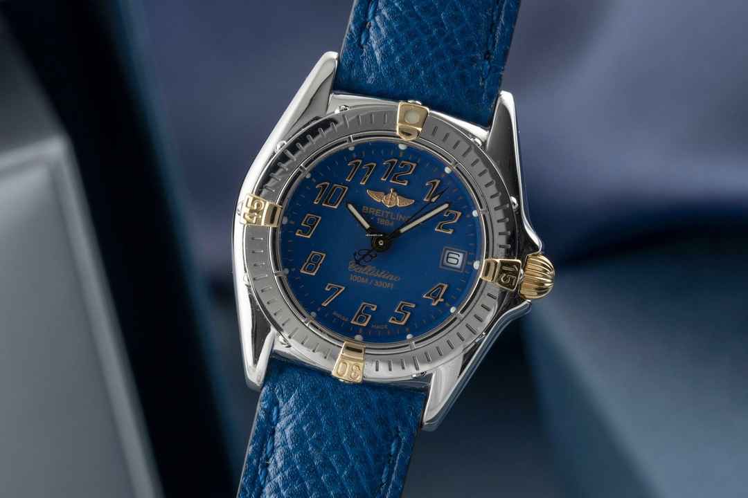  Breitling Callistino 28 Stahl / Gold Damenuhr Datum Saphirglas Ref. B52345 